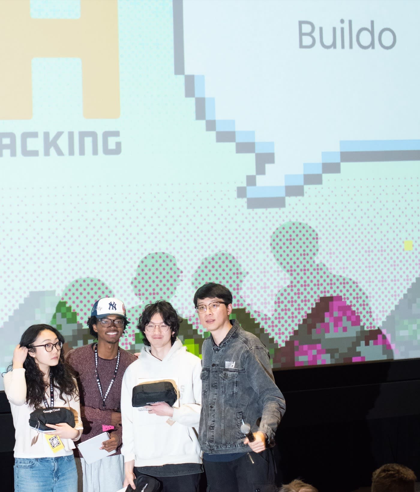 The Buildo team at the hackathon